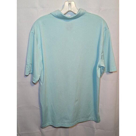 Callaway Mens Size Medium Blue Pin Stripped Opti Dry Short Sleeve Polo Golf - Picture 8 of 12